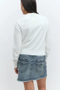 Hot Gina Tricot Y lightweight rib jacket Wit