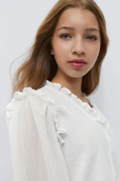 Sale Gina Tricot Y long sleeve blouse Wit