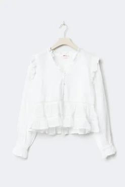 Sale Gina Tricot Y long sleeve blouse Wit