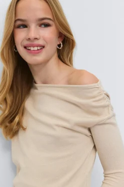 Discount Gina Tricot Y long sleeve top Beige