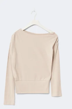 Discount Gina Tricot Y long sleeve top Beige