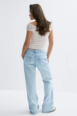 New Gina Tricot Y low loose bootcut jeans tall Blauw
