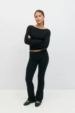 Clearance Gina Tricot Y low waist yoga leggings Zwart