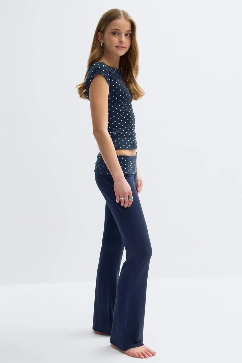 New Gina Tricot Y low waist yoga leggings Blauw