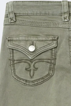 Sale Gina Tricot Y one knee destroy jeans Groen