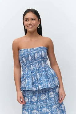 Online Gina Tricot Y one layer multi top Blauw