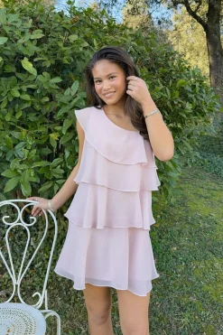 Clearance Gina Tricot Y one shoulder dress Roze