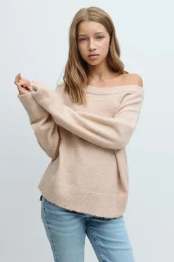 Gina Tricot Y oversized knitted sweater Beige