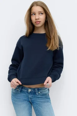 Outlet Gina Tricot Y printed sweater Blauw