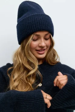 Best Gina Tricot Y rib beanie Blauw