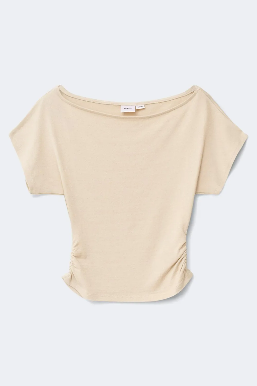New Gina Tricot Y ruched top Beige