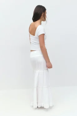 Discount Gina Tricot Y scandi maxi skirt Wit