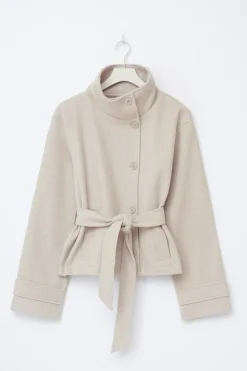 Best Gina Tricot Y short felt jacket Beige