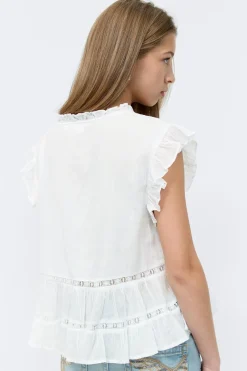 New Gina Tricot Y short sleeve top Wit