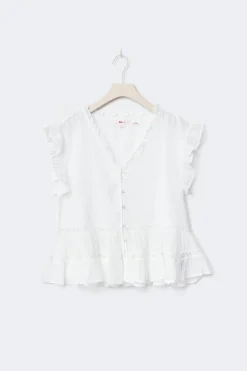 New Gina Tricot Y short sleeve top Wit