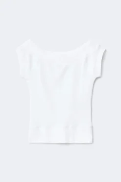 Online Gina Tricot Y short sleeve top Wit