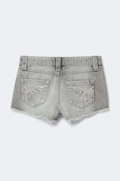 Online Gina Tricot Y sparkle low denim shorts Grijsv