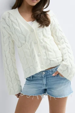 Online Gina Tricot Y sparkle low denim shorts Blauw