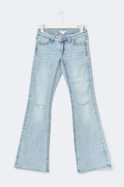 Gina Tricot Y sparkle low flare jeans Blauw