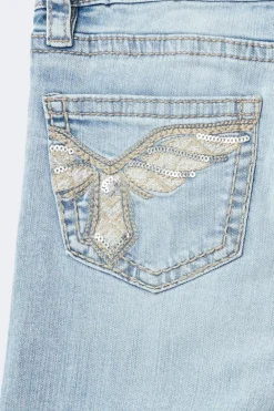 Gina Tricot Y sparkle low flare jeans Blauw