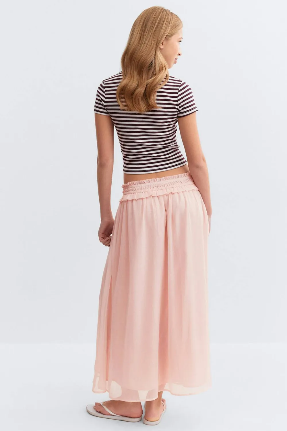 Clearance Gina Tricot Y tassel chiffon skirt Roze