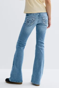 New Gina Tricot Y too messy flare jeans Blauw