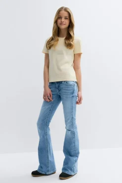 New Gina Tricot Y too messy flare jeans Blauw