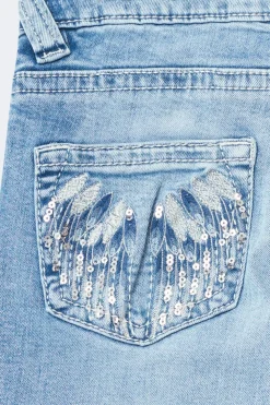 Online Gina Tricot Y too messy flare jeans tall Blauw