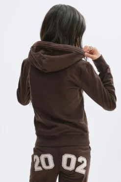 Sale Gina Tricot Y y2k 2 way zip hoodie Bruin