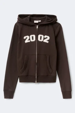 Sale Gina Tricot Y y2k 2 way zip hoodie Bruin