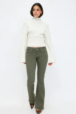 Best Gina Tricot Y2k low bootcut jeans Groen