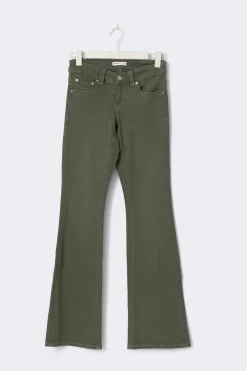 New Gina Tricot Y2k petite bootcut jeans Groen