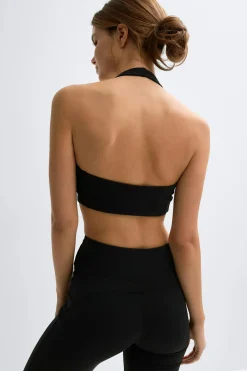 Hot Gina Tricot Yoga halterneck top Zwart