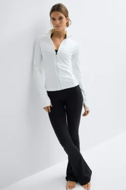 Best Gina Tricot Zip yoga jacket Wit